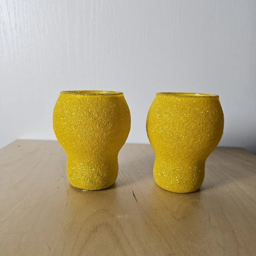 Department 56 Yellow Skull Candle Holders